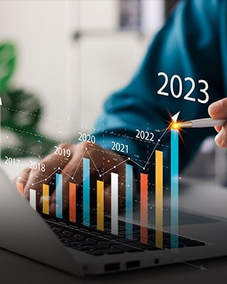 Bar chart showing stats over the years - Big Catch Consulting